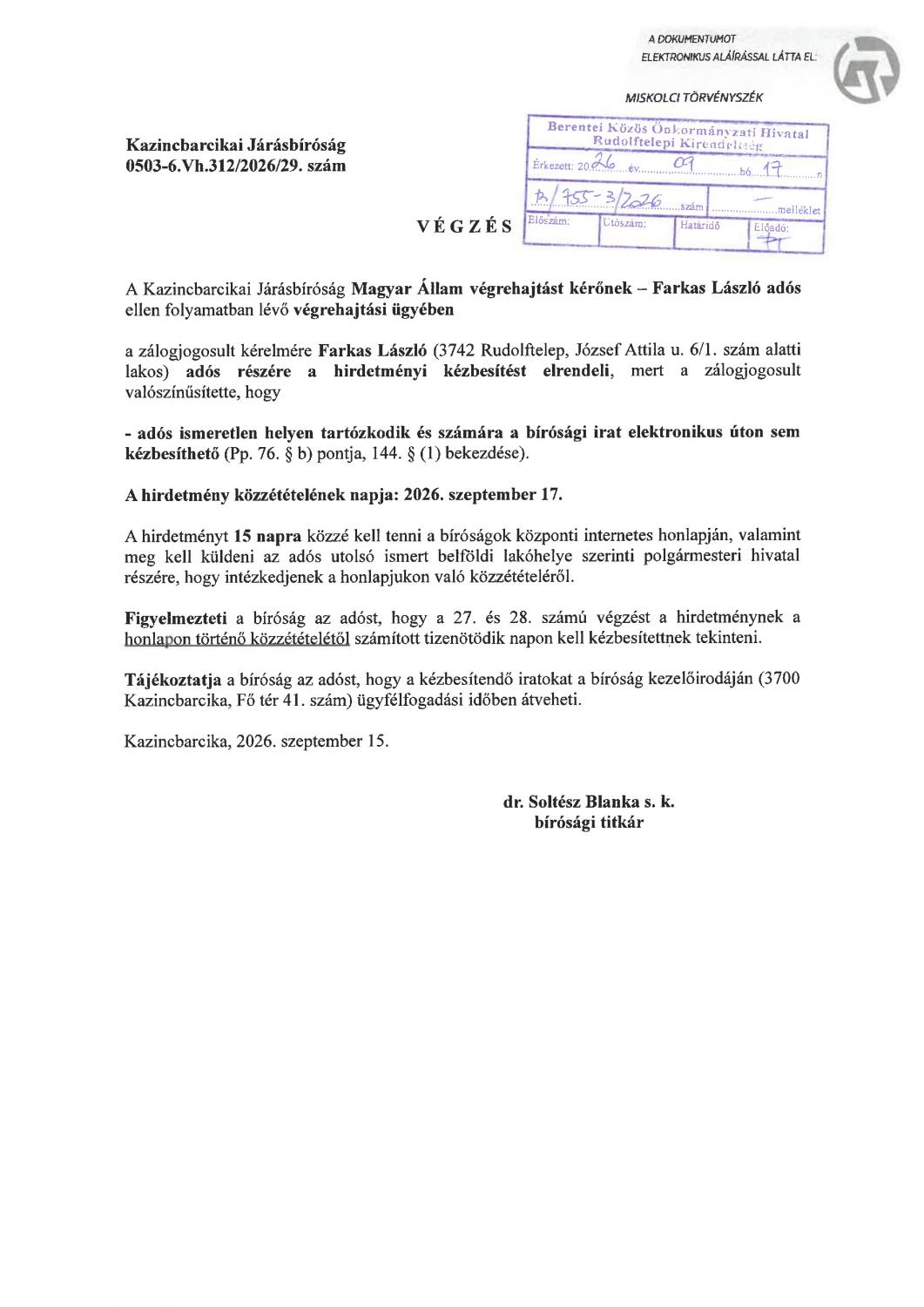 VÉGZÉS