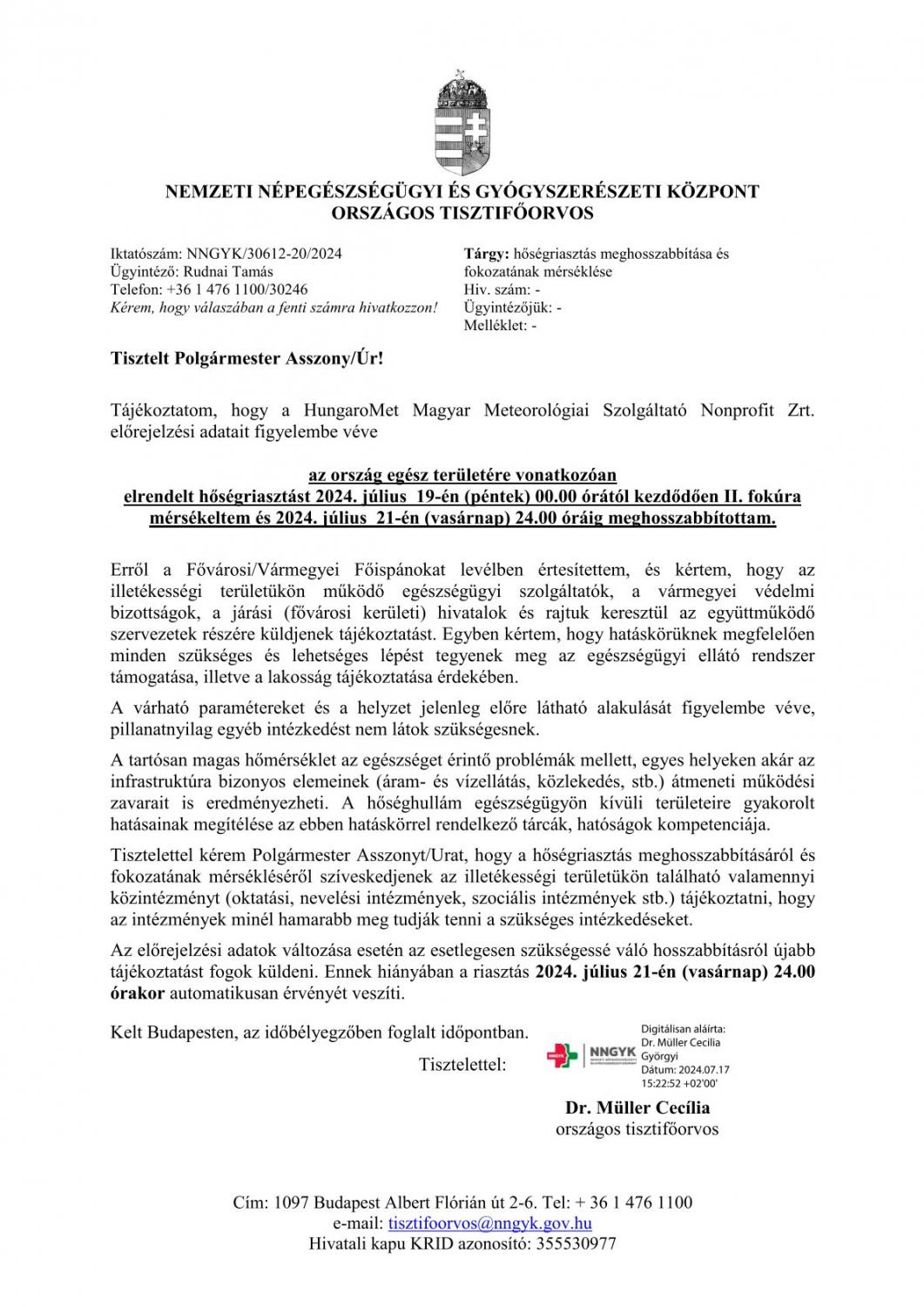 Tisztelt Lakosság!