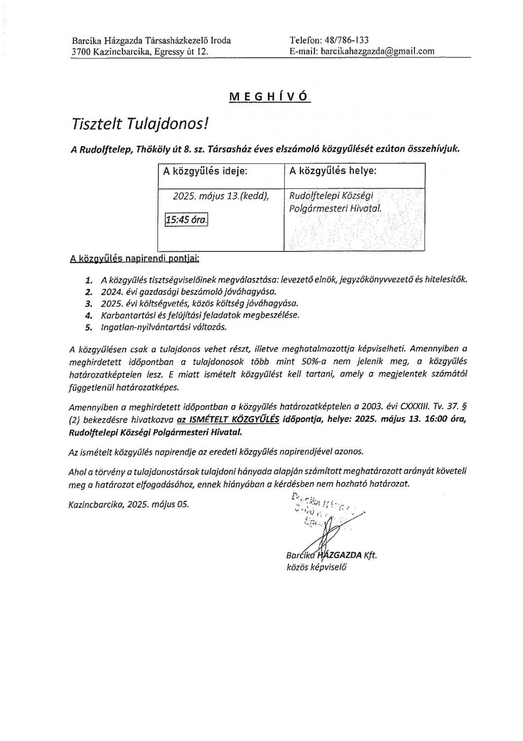 Tisztelt Lakosság!
