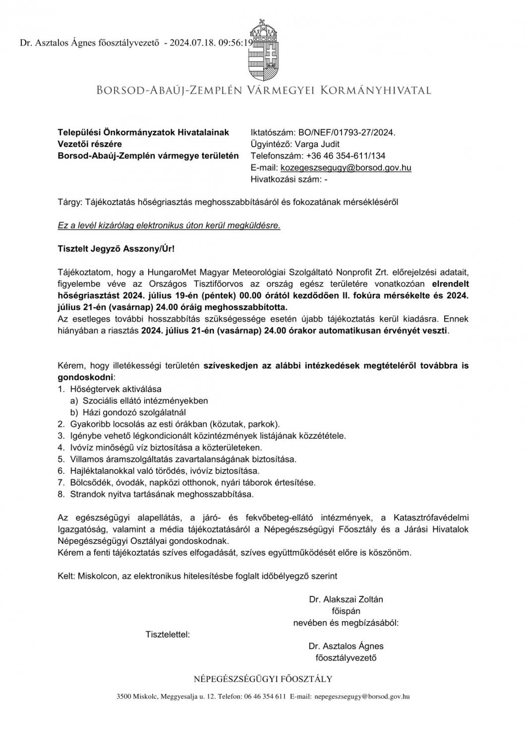 Tisztelt Lakosság!