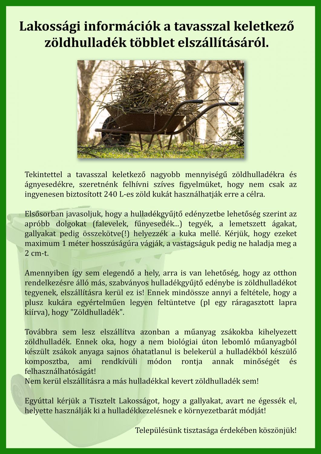 Tisztelt Lakosság!