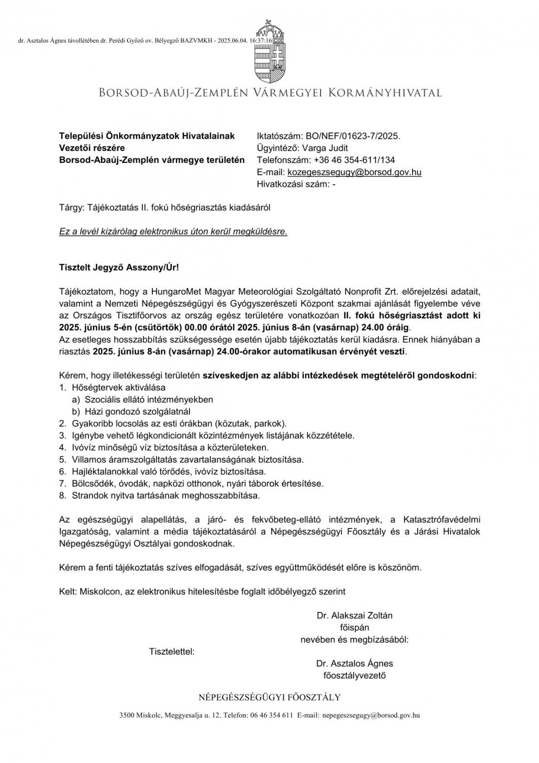 Tisztelt Lakosság!