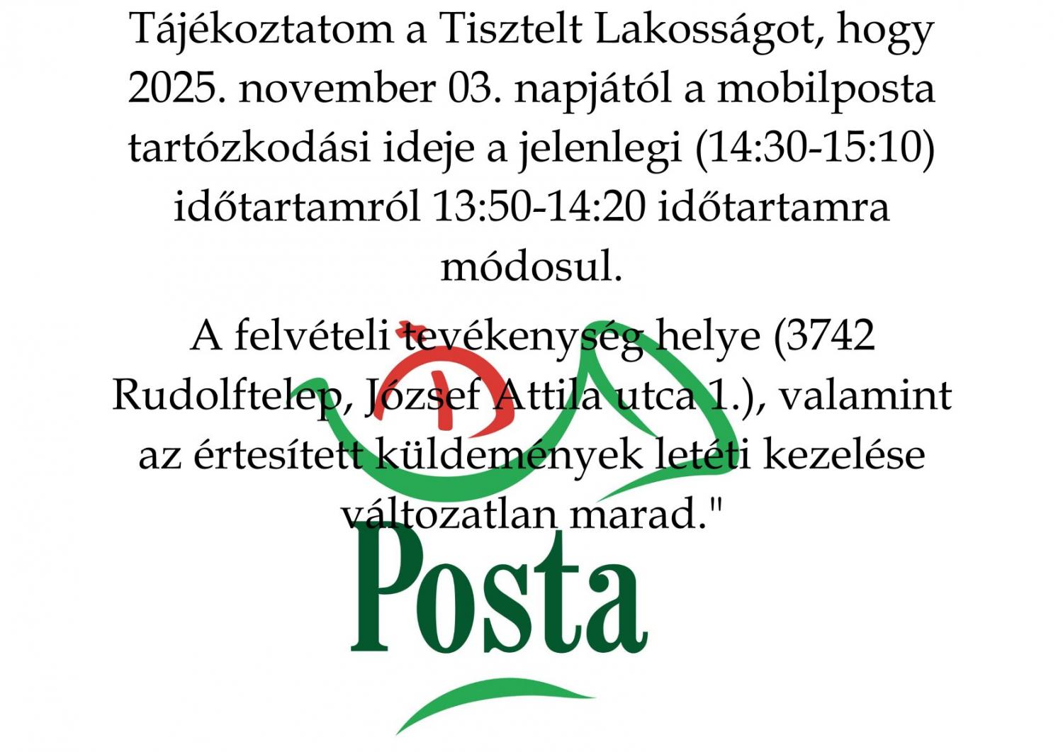 Tisztelt Lakosság!